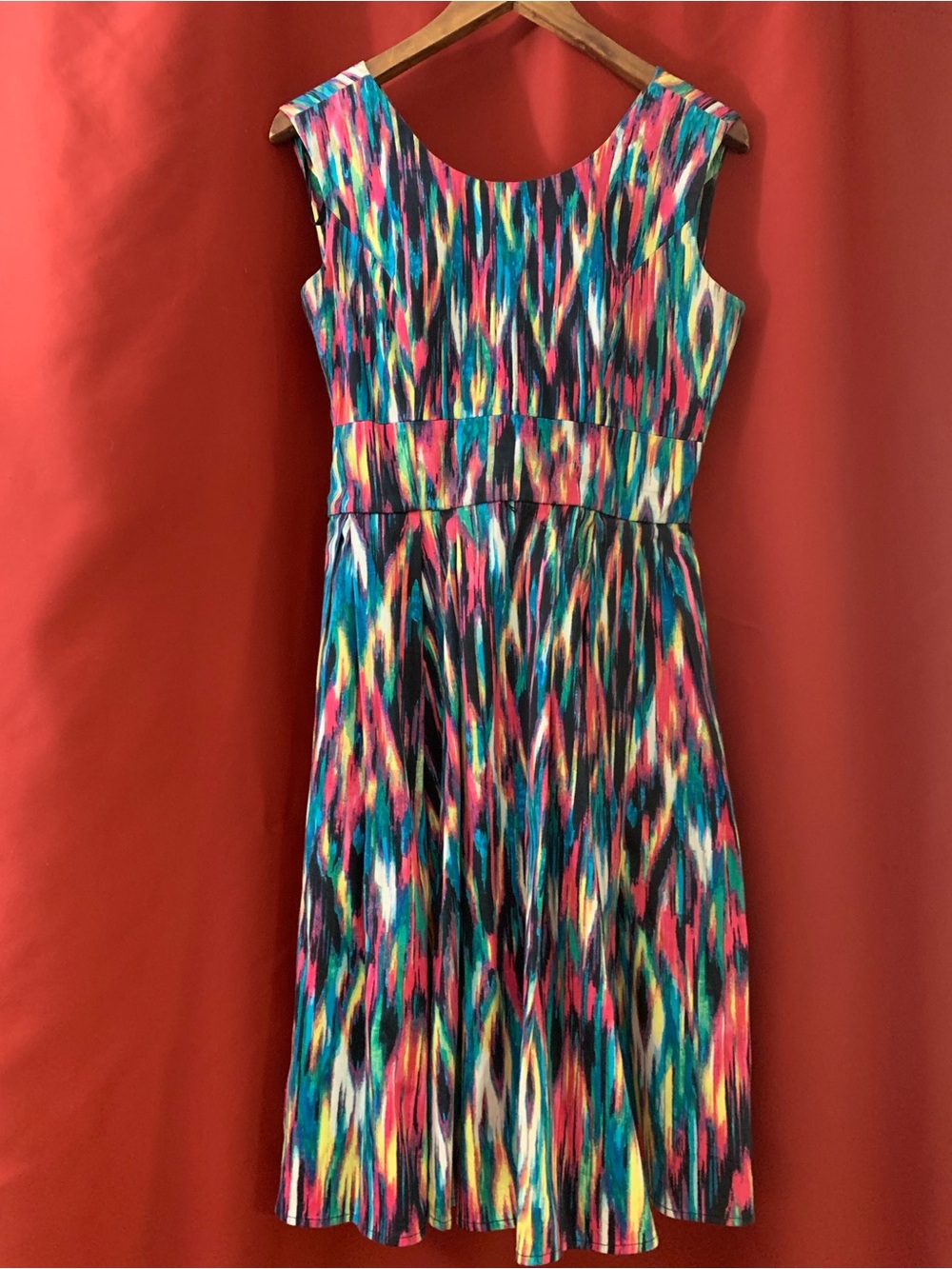 Calvin Klein Multicolor Abstract Print Fit & Flare Dress